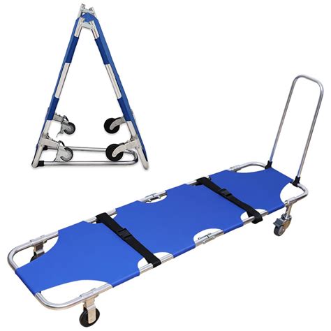 oxford fabric 4 foldable aluminum stretcher|folding stretcher wheels.